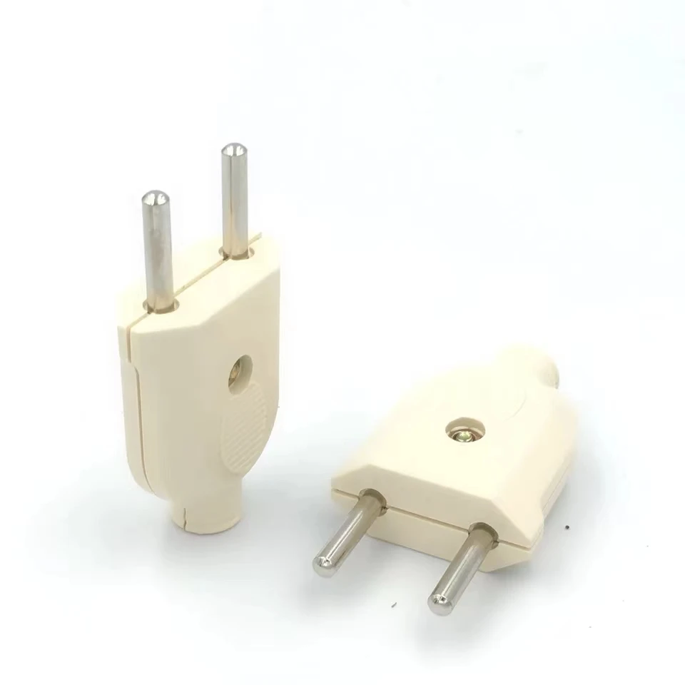 EU Plug Adapter 2 Pin AC Electric Power Male Female Replacement Rewireable Socket Outlet Wire Plug Extension Cord Connector
