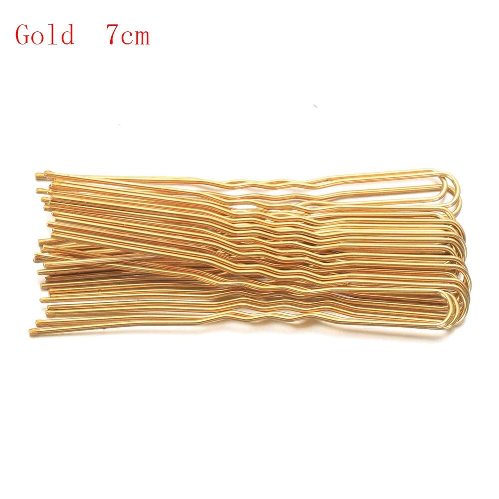 Horquilla en forma de U de 20 piezas, herramienta de peinado nupcial dorado, pasador de aleación, pinzas para el pelo, pasadores de Metal, pasador ondulado, 5/7cm: Beige