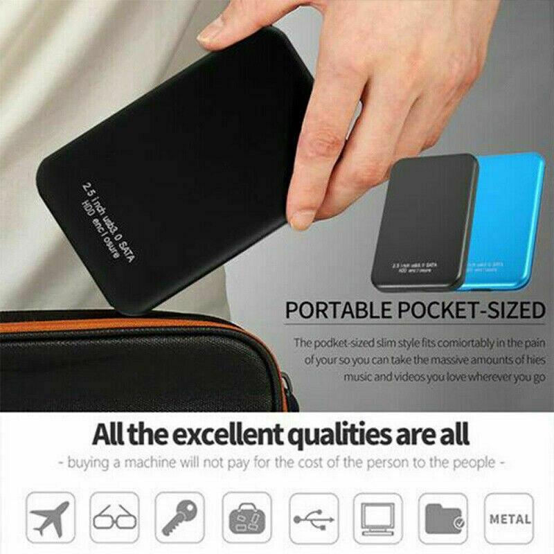 Black&Blue External Hard Drive Disk 2TB Portable USB 3.0 2.5"HDD For PC Laptop Windows#50