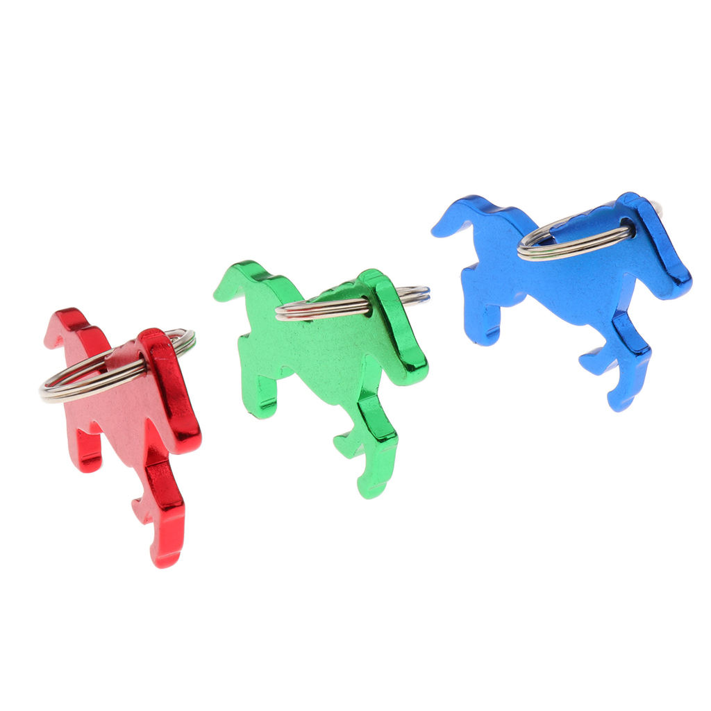 Horse Pattern Bottle Opener Key Ring Keychain Bag Pendent Novelty