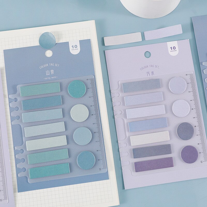 Gradient Color Post-It Notes Handmade DIY Scrapbooking Stickers Stationary Office School Supplies Paper Memo Pad Sticky Label