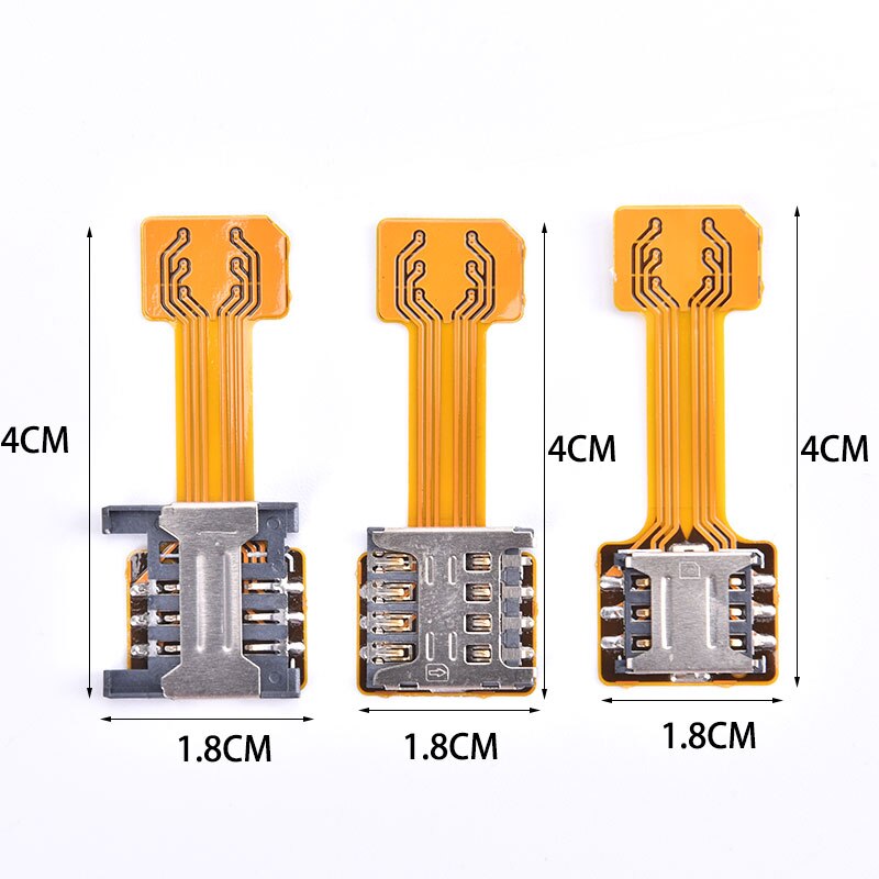 1PC Card Adapter Universal TF Hybrid SIM Slot Dual SIM Card Adapter Micro Extender Nano Card Adapter