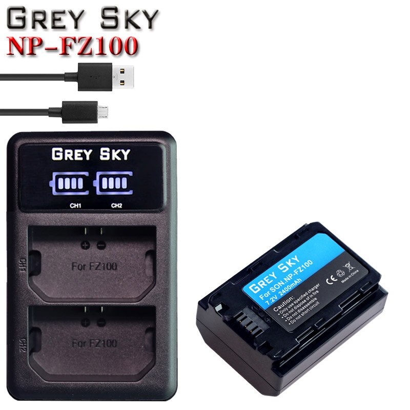 Bateria NP-FZ100 Np FZ100 Np FZ100 NPFZ100 Camera Batterij Voor Sony Alpha 9 A9 9R A9R 9S A9S A7RIII a7R3 7RM3 A7m3 BC-QZ1: Charger and 1battery