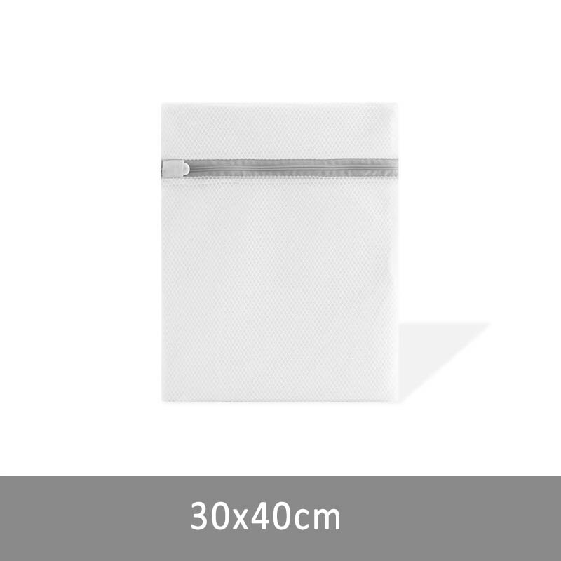 Polyester Mesh Laundry Bag Zipper Dirty Clothes Storage Bag Underwear Coarse Net Laundry Basket Laundry Bags For Washing Machine: 30x40cm