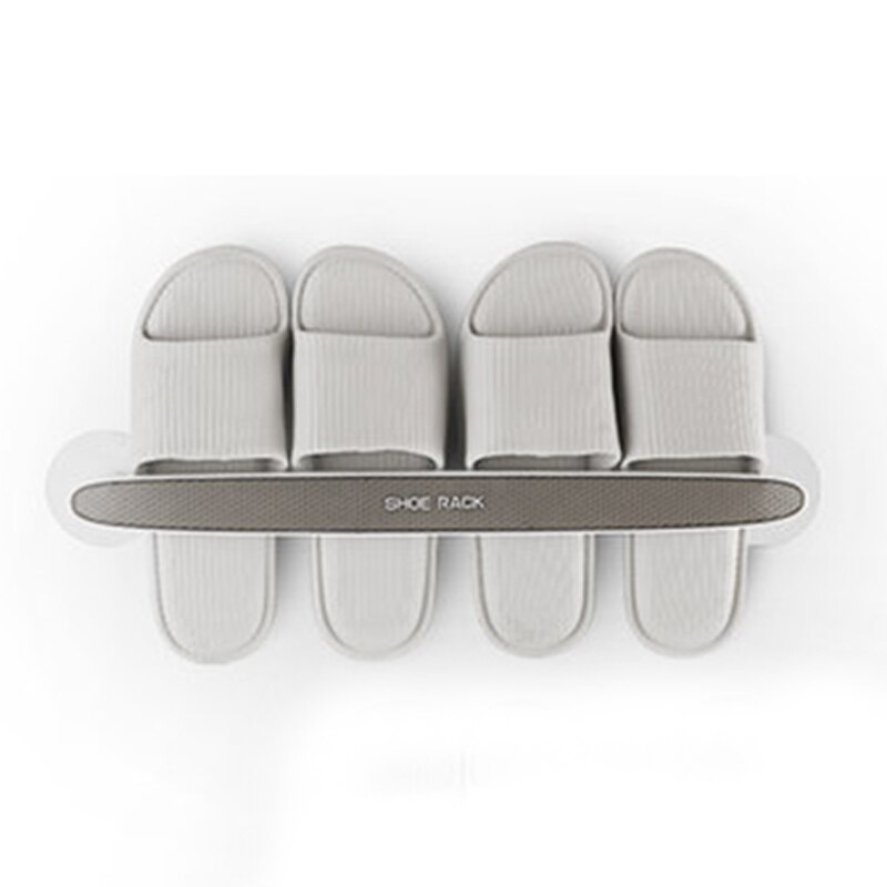 Adhesive Towel Rack Bathroom Towel Bar Shelf Wall Mounted Towels Hanger Toilet Suction Cup Holder Kitchen Bathroom Organizer: grey 46cm / 1pcs