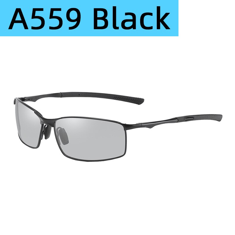 Photochrome Polarisierte Sonnenbrille Angeln Brillen Brille Reise Camping Wandern Fahr Fahrrad Radfahren im freien Sport Brille: A559 Black
