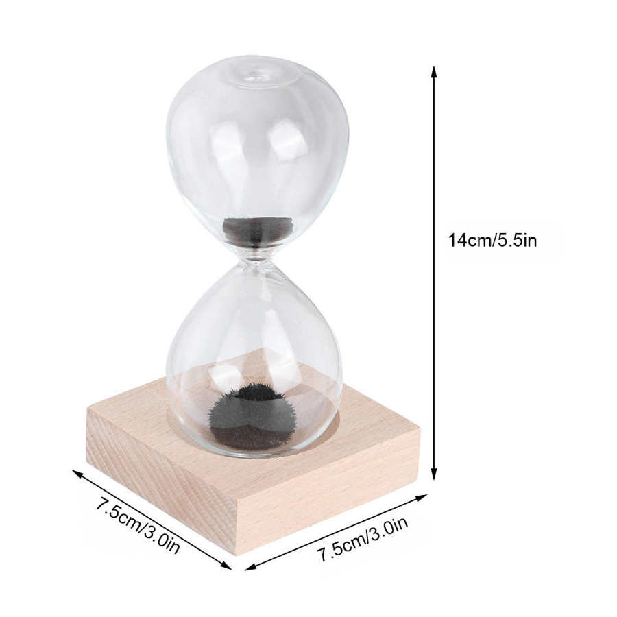 Reloj de arena magnético para escritorio, cronómetro con Base para decoración del hogar, adorno, , decoración del hogar
