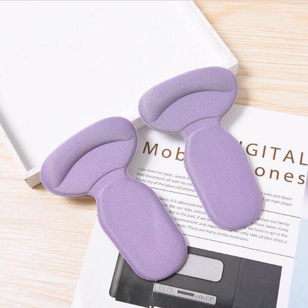 1 Pair Insole women shoe Invisible non slip pad Inserts soft sponge Leopard massage woman heel protector insoles for shoes: purple