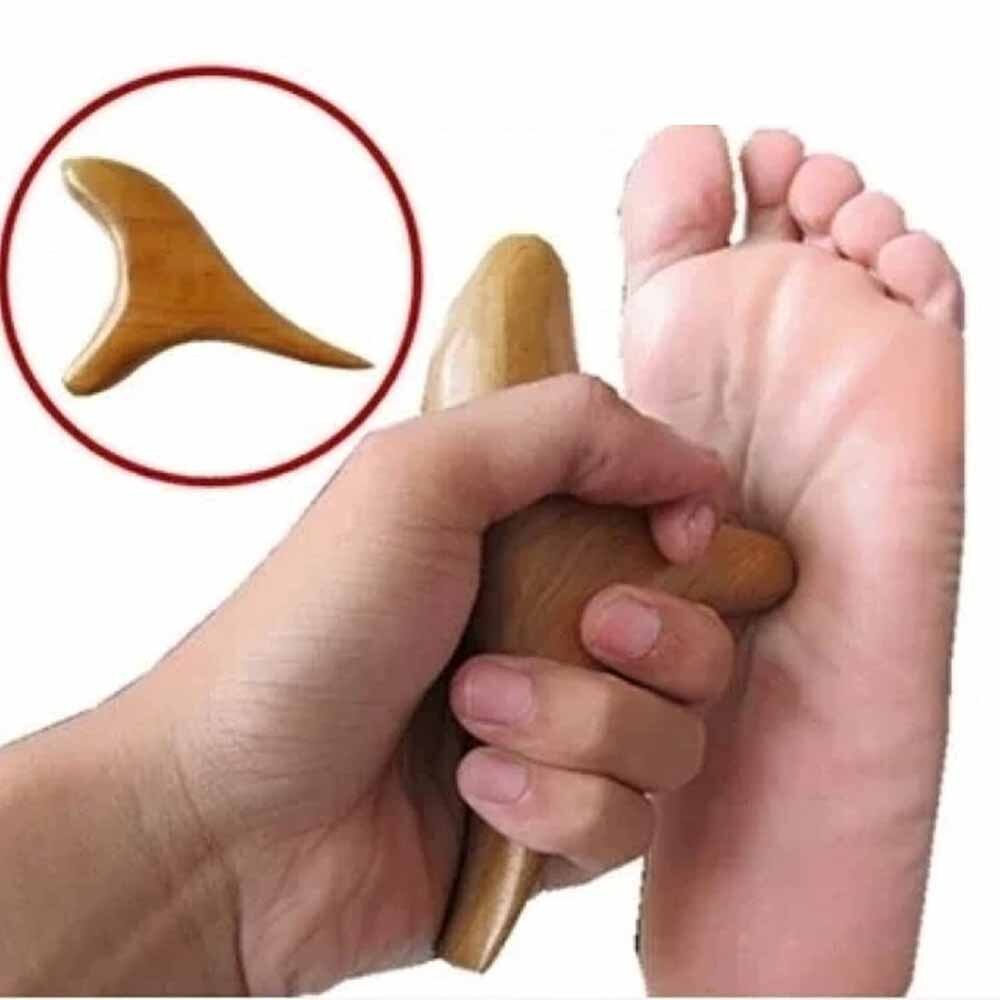 Træterapi massage zoneterapi værktøjer, meget brugt som hoved hals hånd talje kalv ben fod trekant massager træ spa værktøj