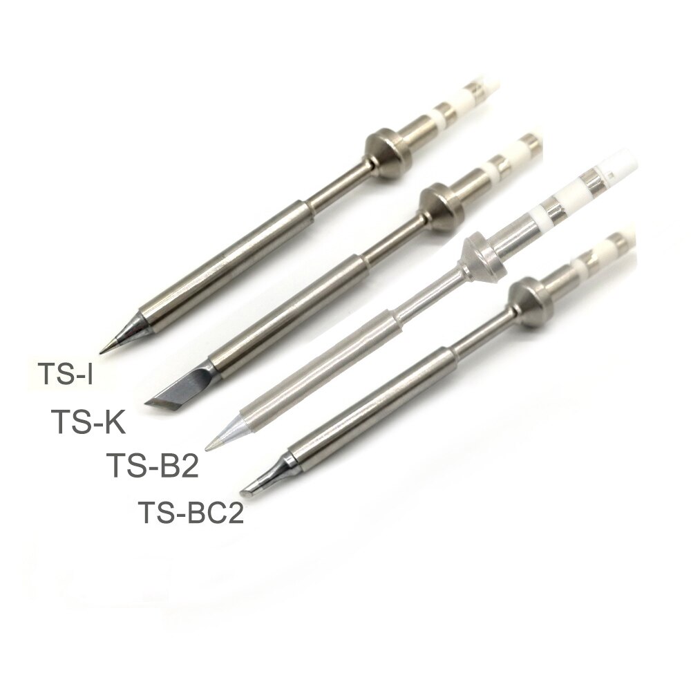 TS100 soldador eléctrico consejos TS-BC2 C4 D24 K KU B2 plomo puntas hierro soldadura MINI estación de soldadura: 4 PCS TS100 TIPS