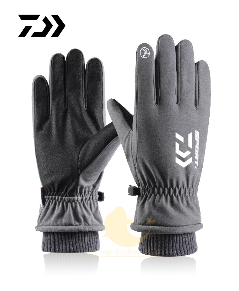 Shimano-guantes cálidos de ciclismo para hombre, manoplas de invierno para deportes al aire libre, esquí, pesca, pantalla táctil, antideslizantes, resistentes al viento e impermeables, novedad: Plata