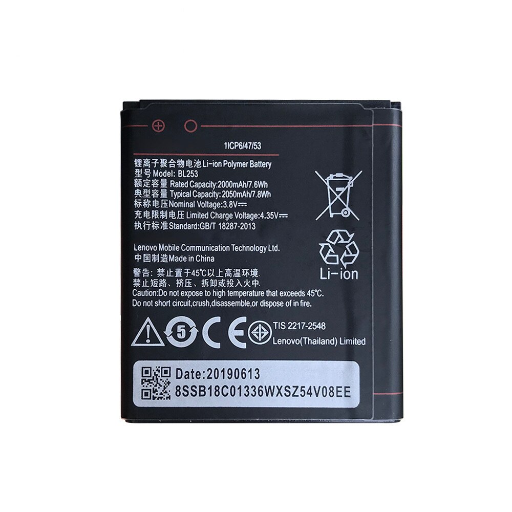 haute capacité 2050mAh BL253 batterie pour Lenovo A2010 Bateria A / BL 253 BL-253 A1000 A1000m A 1000 téléphone portable