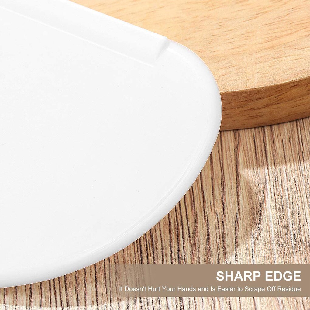 Plastic D Vorm Schraper Deeg Spatel Pizza Taart Hakken Tool Bakken Plastic Halve Cirkel Spatel