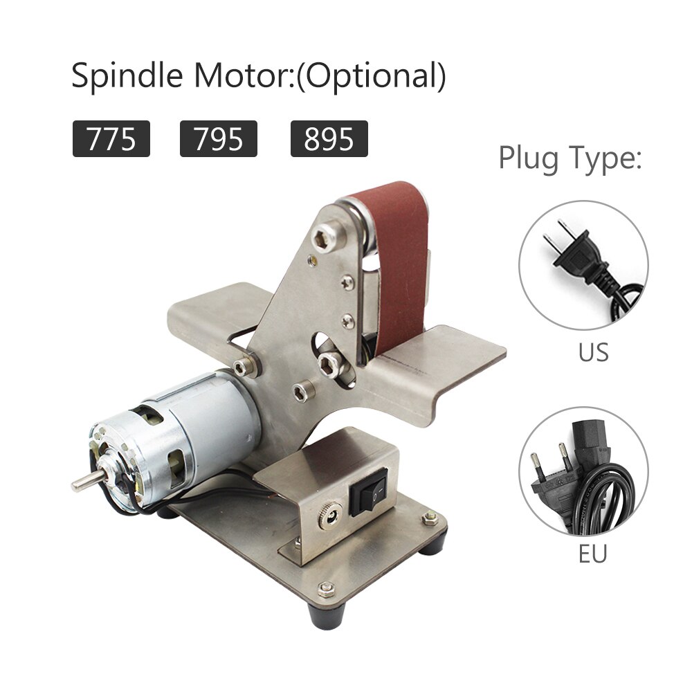 50/60Hz 775/795/895 Mini Belt Sander Machine Desktop Sander Belt Sanding Grinding Machine Electric DIY Polishing Machine