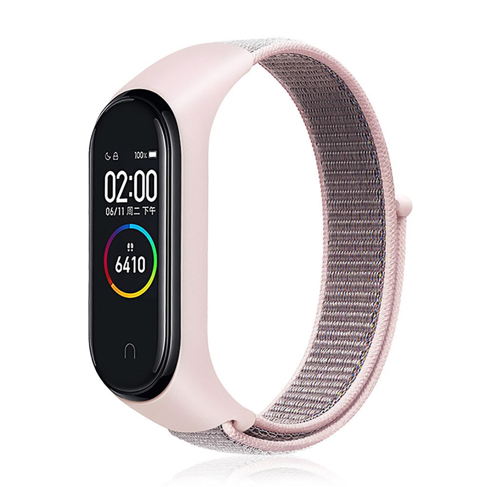 Intelligente Wristband M4 Smartband Impermeabile Misuratore di Pressione Sanguigna Monitor di Frequenza Cardiaca Fitness Inseguitore Del Braccialetto M4 Band Con Cinturino In Nylon: Colore rosa