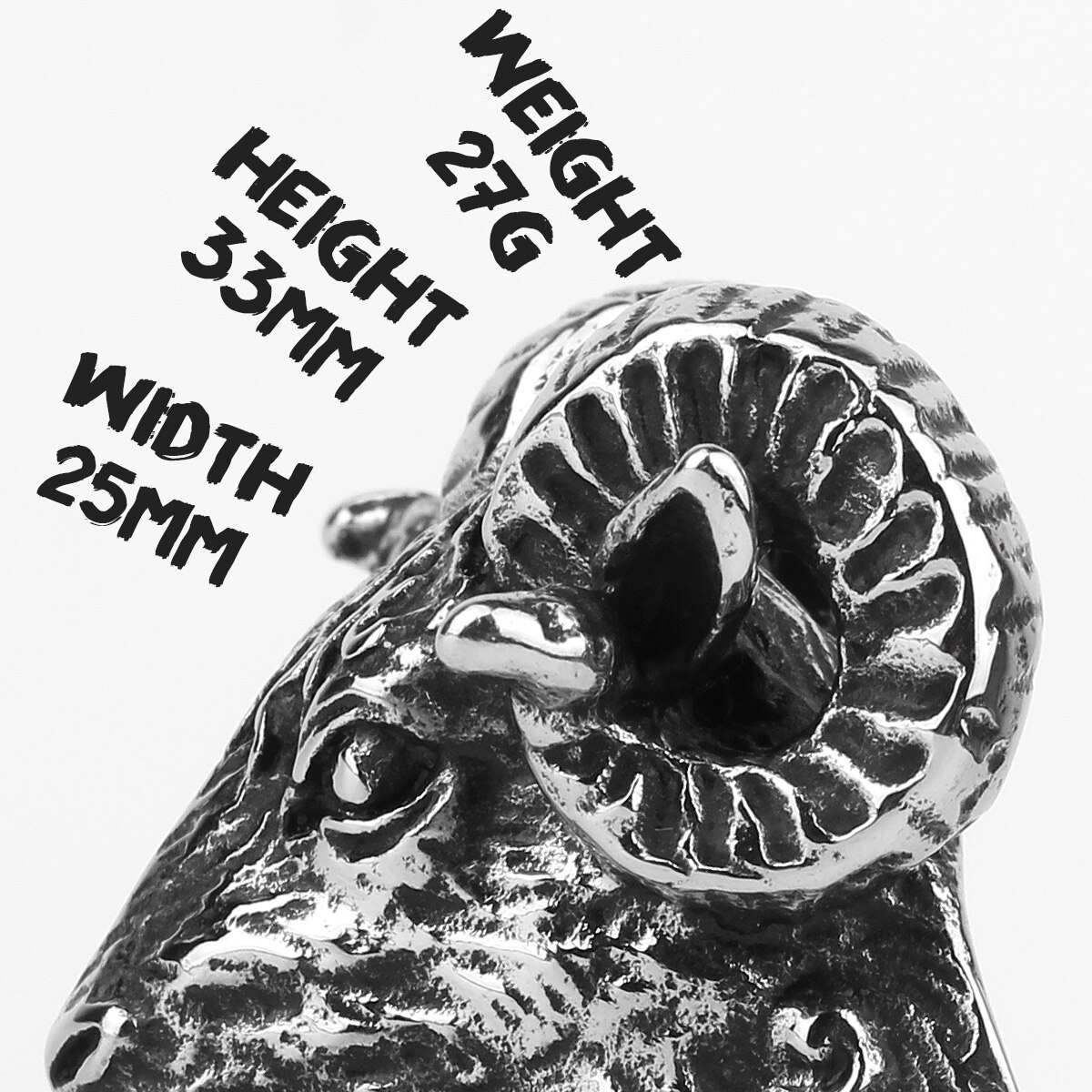 Roestvrij Staal Mannen Ringen Schapen Geit Hoofd Dier Rock Punk Persoonlijkheid Voor Mannelijke Vriendje Sieraden Creativiteit