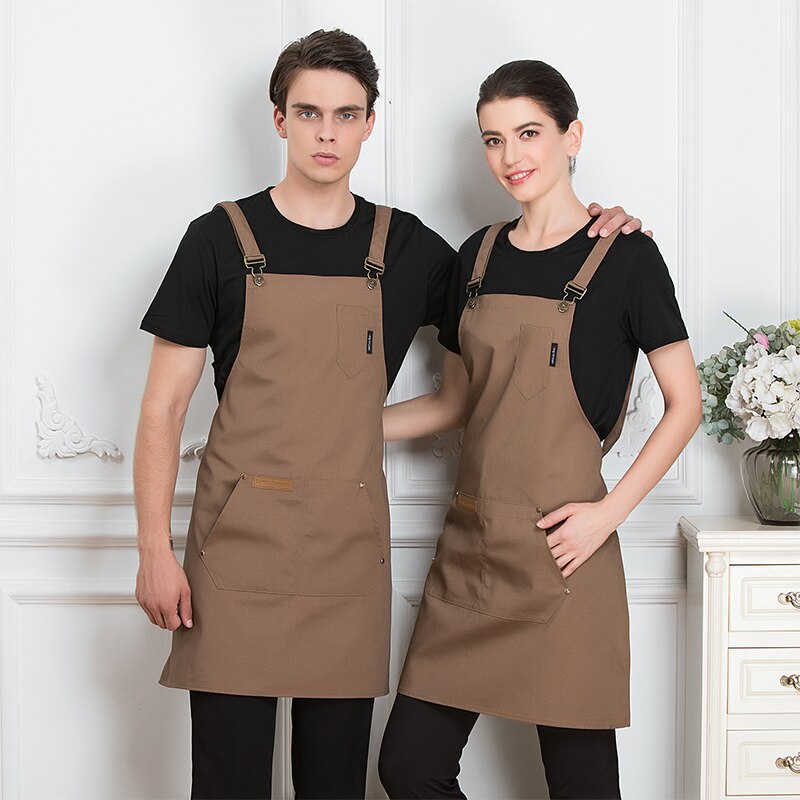Men Women Adjustable Chef Apron Hotel BBQ Cafe Catering Food Service Restaurant Uniform Bakery Waiter Kitchen Work Apron