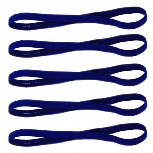 Bandas para el pelo para hombre y mujer, cinta para el pelo de Color caramelo, cinta deportiva antideslizante para correr, banda elástica de goma para el sudor, accesorios para el cabello de fútbol, 5 uds.: Royal Blue