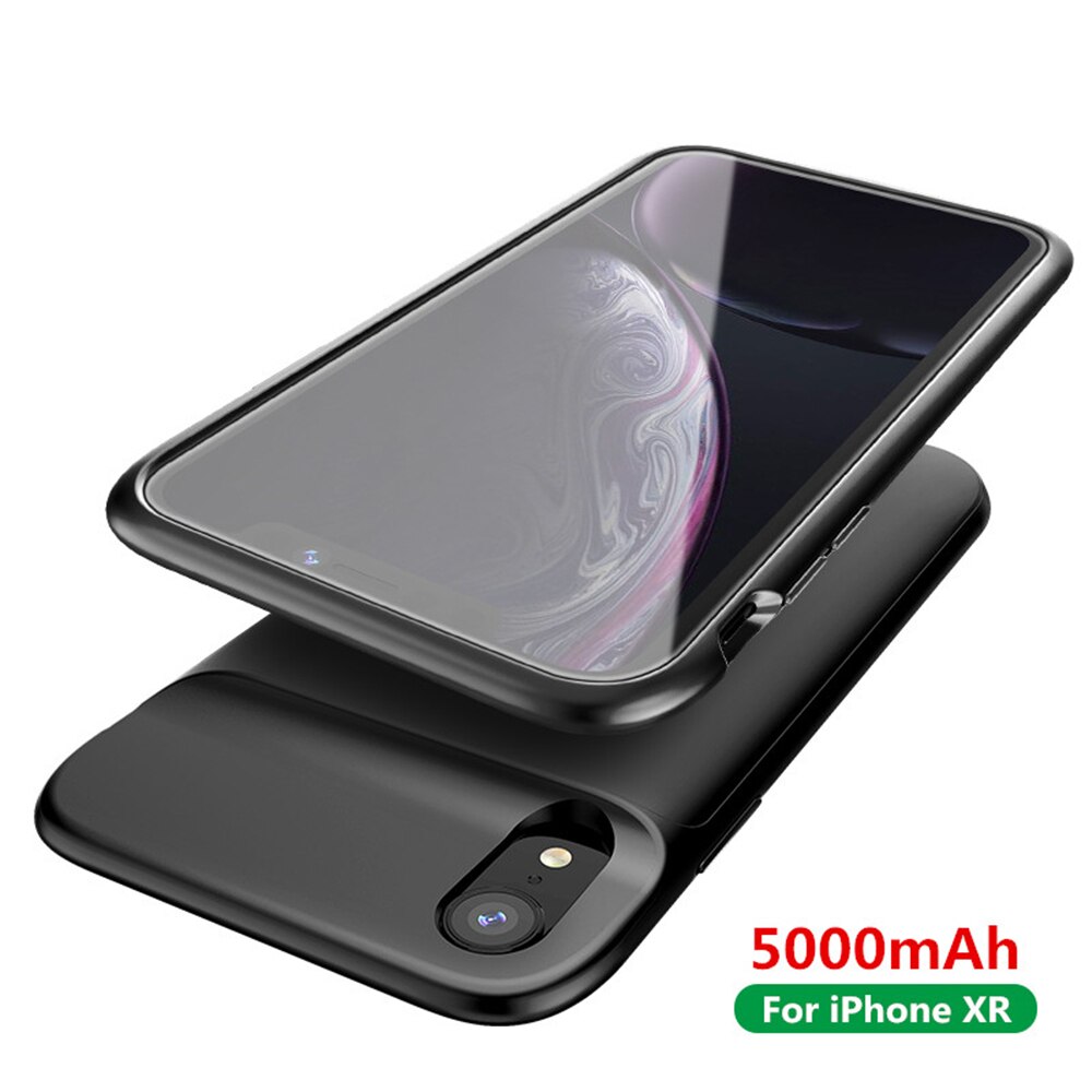 NTSPACE 5000mAh Liquid Silicone Shockproof Battery Charger Cases For iPhone XR Power Bank Charging Case External Battery Case