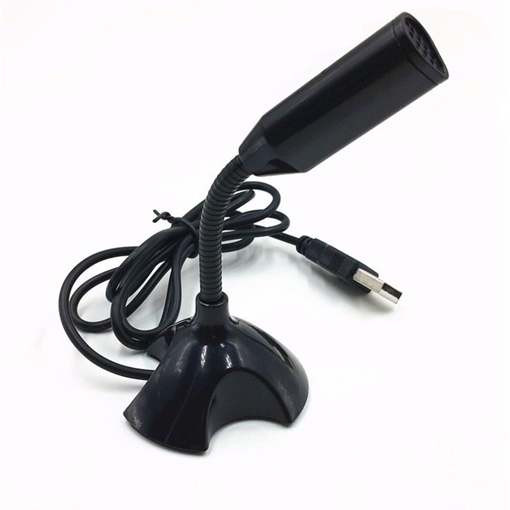 micro d'ordinateur portable USB réglable Mini Studio Microphone de parole support micro avec support pour ordinateur de bureau de