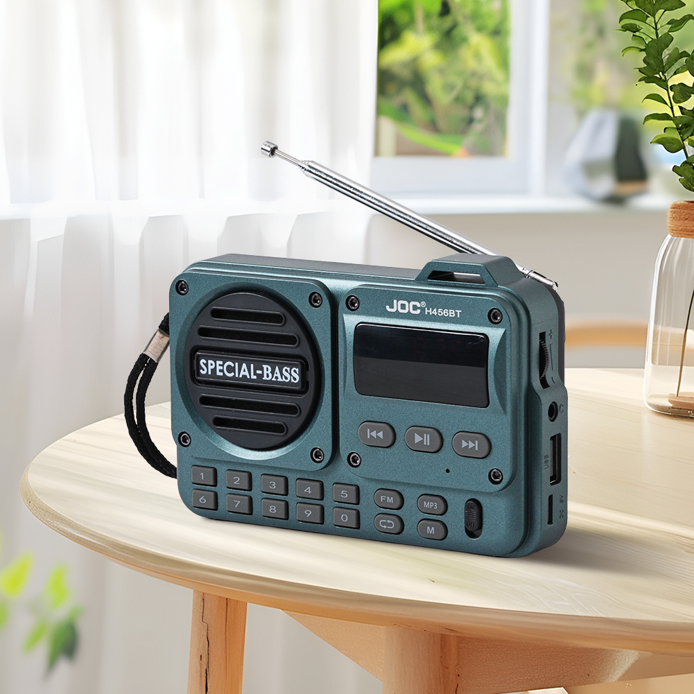 Portable Digital FM Radio Rechargeable Digital Radio Recorder with LED Display BT 5.4 Radio Speaker for Seniors Elderly