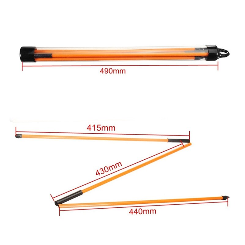 2Pcs/Pack Golf Alignment Stick Putting Training Aid To Improve Golf Skills Ball Position Scores Swing Plane Orange Fiberglass