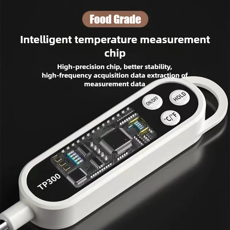Probe Type Food Electronic Thermometer Kitchen Digital Thermometer for Meat Milk Cooking Food BBQ TP300 Temperature Gauge Tool