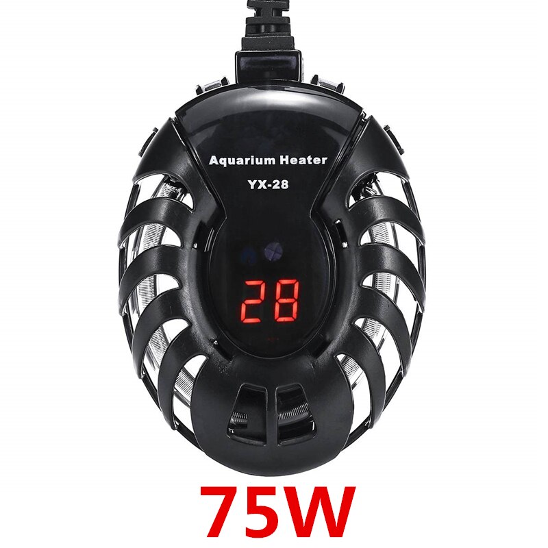 220V Aquarium Heater Mini Electric Heating Rods Digital Temperature Controller Fish Tank Turtle Tank Heater 25W 50W 75W 100W: 75W / AU Plug