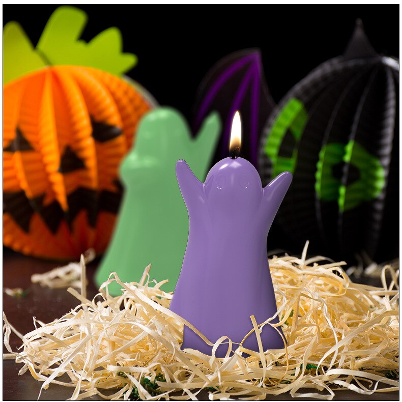 Halloween spøgelse karneval stearinlys silikone form til gør-det-selv håndlavet aromaterapi lys ornamenter håndværk sæbeform hånd