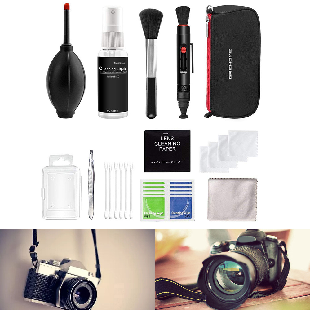 Camera Cleaner Set DSLR Lens Digital Camera Sensor Cleaning Tools Brush Tweezers Kit for Mobile Phone/Headphone/Computer/W