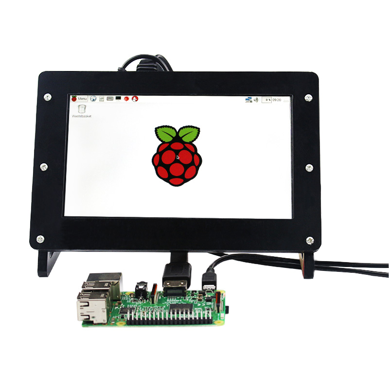 Soporte de pantalla LCD de 7 pulgadas para Raspberry Pi soporte de acrílico para Monitor RPI compatible con Raspberry Pi 4 modelos B/3B +/3B