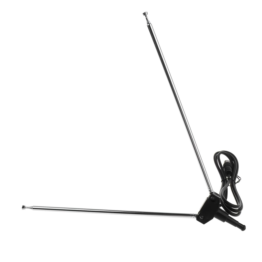 Metalen Staaf Dubbele Hoofd Telescopische Antenne 4 Secties Tv Radio Antenne Afstandsbediening Antenne