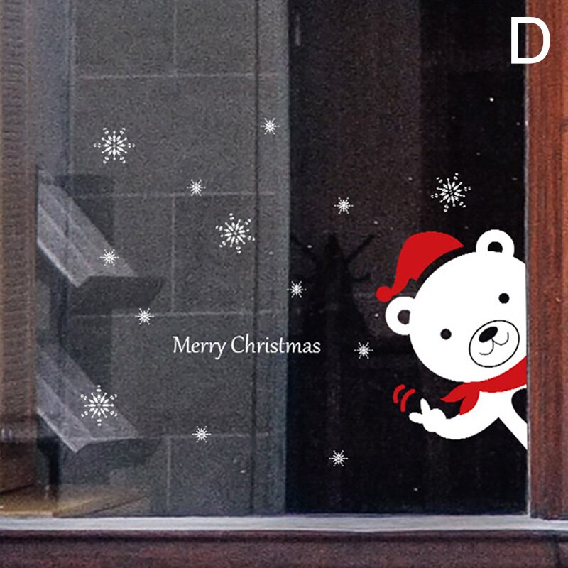 Moon Snow stickers Christmas decorations window glass stickers static window removable windows doors wall stickers Decals