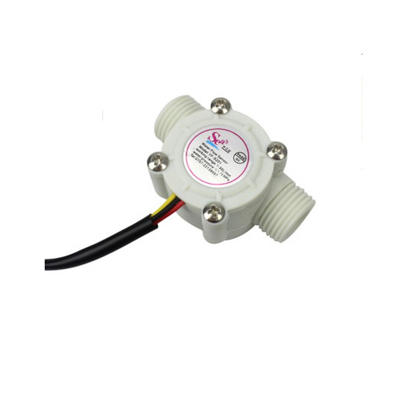 1PCS YF-S201 water flow sensor / 4 G1/2 interface water heater water machine water machine hall flow meter: White