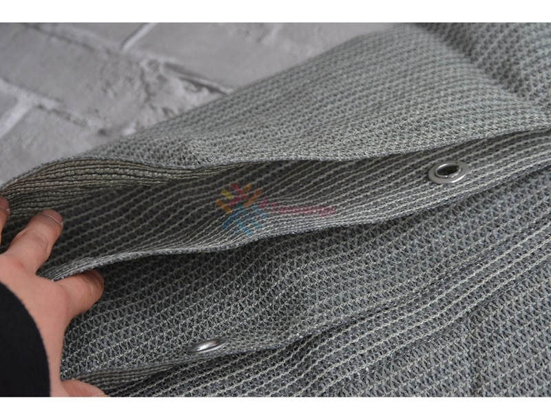 Tewango sølvgrå personvern skjerm hage terrasse gjerde mesh panel deksel balkong skjerm skjerm solskjerm nett 0.75 x 6m