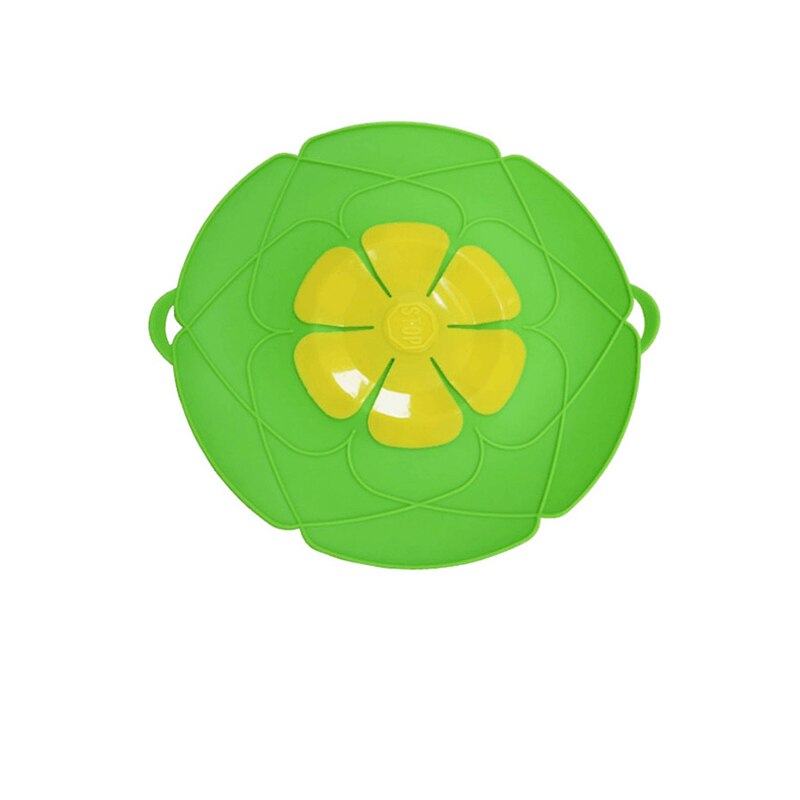 Spill Stopper Silicone Lids Cover Boil Over Safeguard Anti Spill Lid Cover Pot Pan Lid Multi-Function Cooking Kitchen Tools: 1 Pcs Green