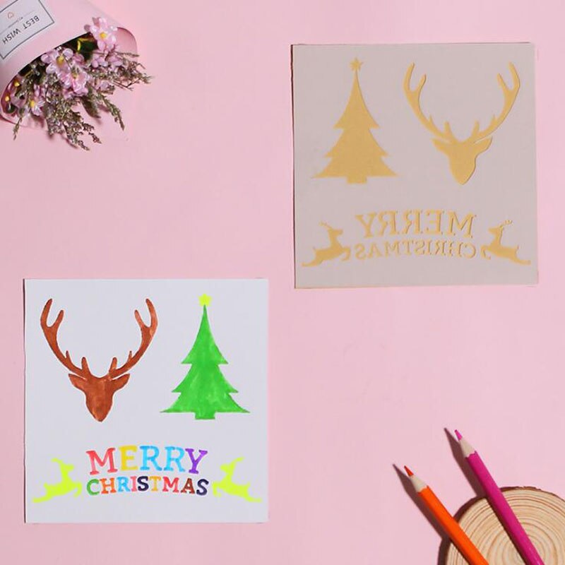 Kerst Sjablonen Bullet Journa Stencils Diy Graphics Schilderij Scrapbooking Stempel Ornament Album Reliëf Template Herbruikbare