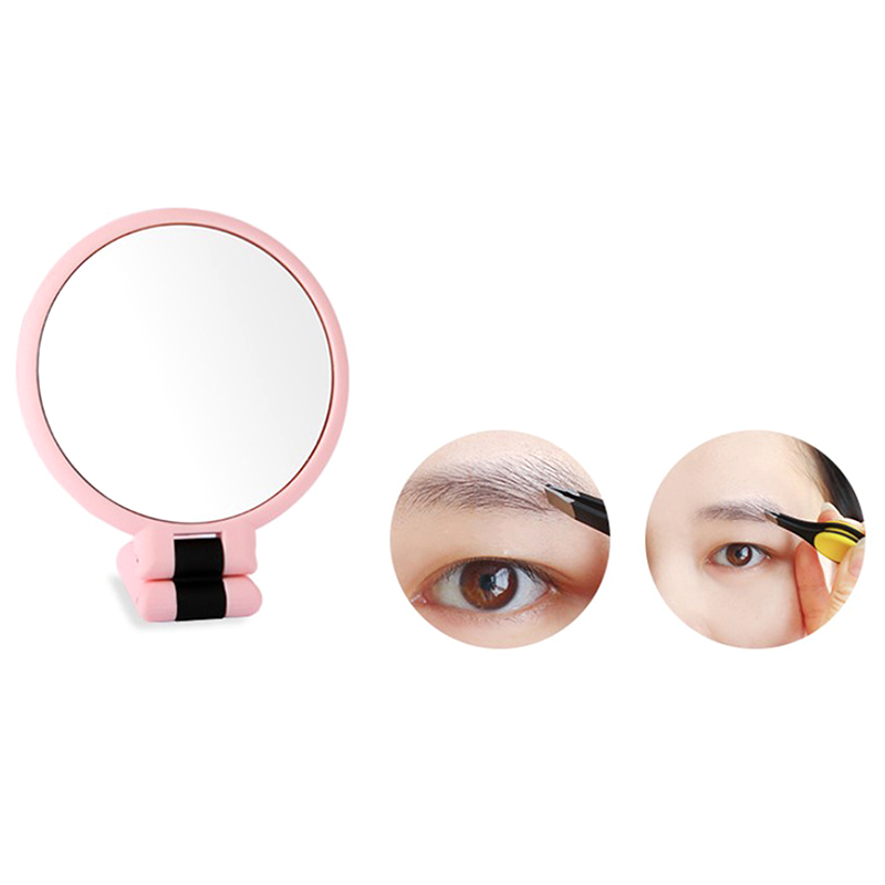 Espejo de doble cara para maquillaje, accesorios de cosmética para tocador, compacto, con aumento de 2/5/10/15X
