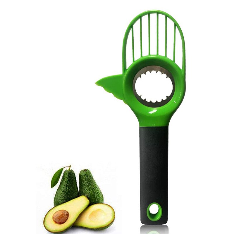 Avocado Cutter Slicer En Pitter 3 In 1 Avocado Tool Met Silicon Grip Handvat Bpa Gratis Avocado Dunschiller Multifunctionele