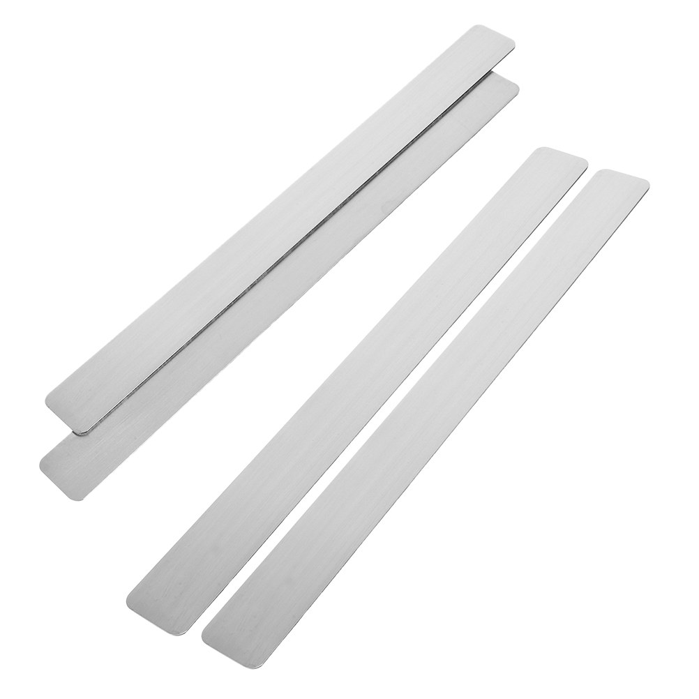 4 pezzi di metallo ferro bacheca strisce adesive tabelloni da parete per ufficio scuola argento striscia magnetica in sughero memo display: Default Title
