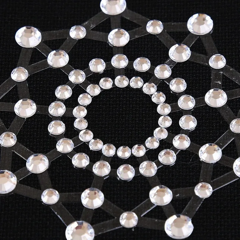 Par de pezones sexis transparentes autoadhesivos transpirables pegatinas cómodas diamantes de imitación pétalos de pecho lencería empanadas sujetadores
