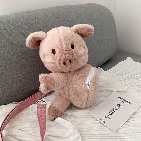 neue Rosa Tasche Frauen Lustige Kleine Tasche Flut Nette Plüsch Schwein bilden Schulter Tasche Les Säcke Des Femmes Bolso Ebene Typ-2-62196-2 Hembra Lindo