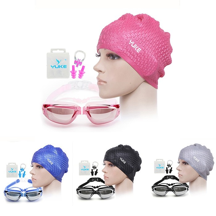 YUKE Swimming Goggles HD shortsighted prescription glasses Acetate Spectacles plating lens adult swim goggles pools swiming
