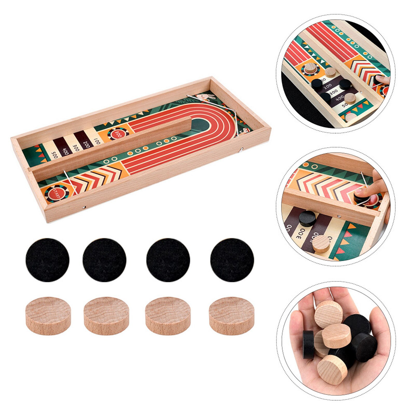 Draagbare Sling Puck Bordspel Voor Kind, tafelvoetbal Sling-Shot Game Board Desktop Interactieve Schaken Speelgoed Voor Volwassen Kinderen Bureau