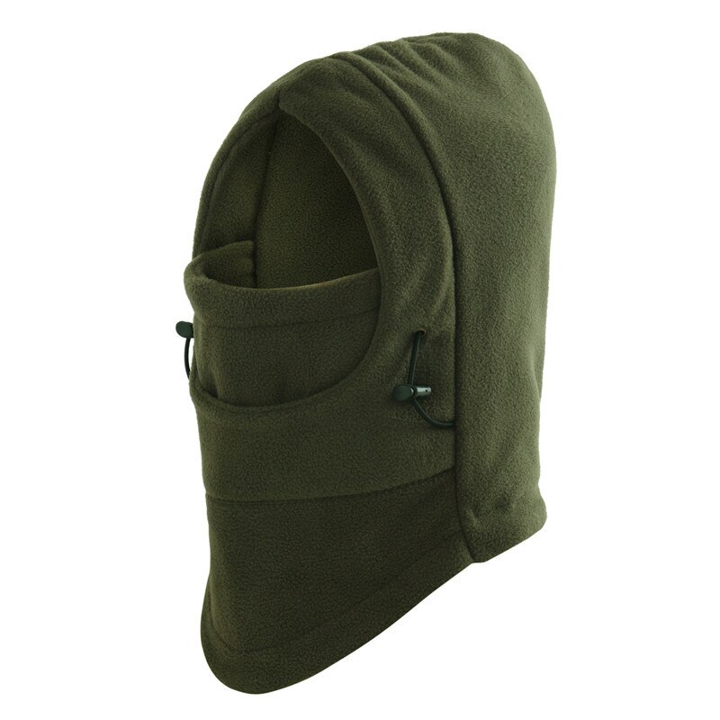 Winter Warm Caps Mannen Polar Fleece Thermische Balaclava Hoed Vrouwen Outdoor Winddicht Fietsen Masker Cap Hood Halswarmer Wandelen Sjaals: A- Army green