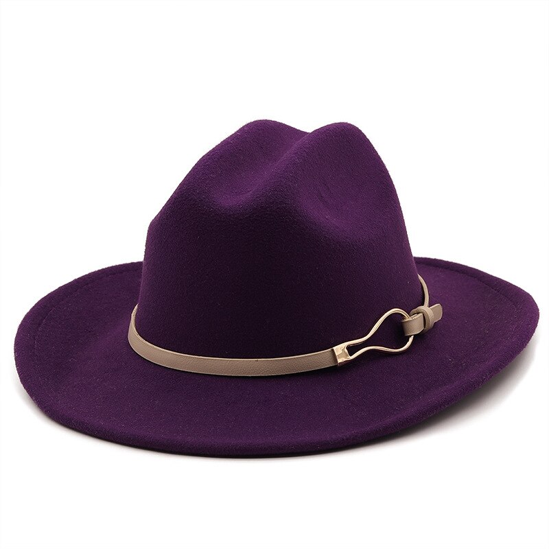 Sombrero de fieltro clásico británico para hombre y mujer, accesorios de sombrero de vaquero, sombrero de Jazz, sombrero de caballero: 9