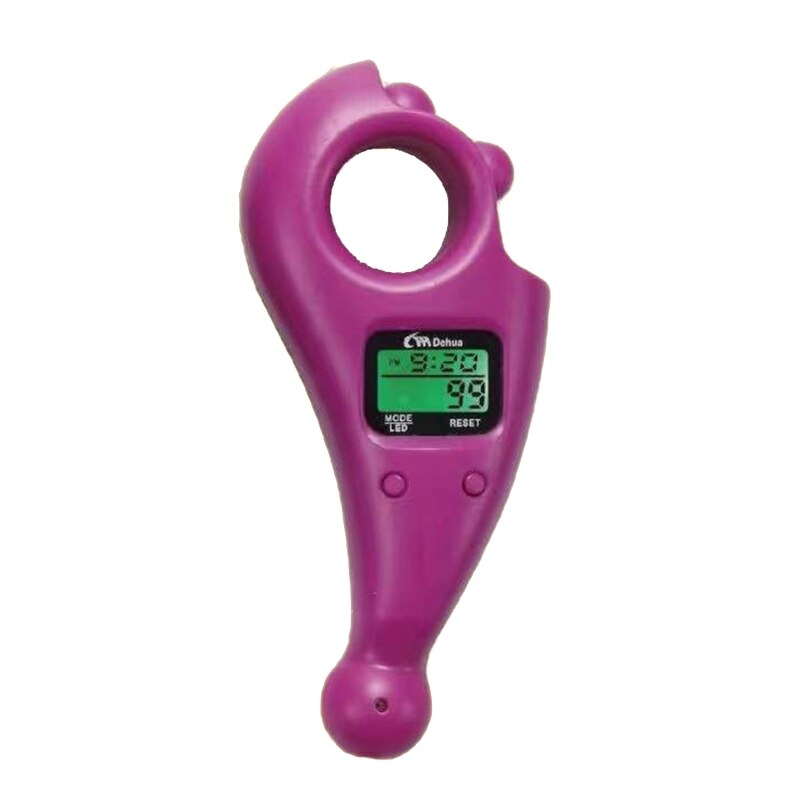 Multi-color Beads Counter,Digital Finger Counter with LCD Display Mini Chanting Counting Machine for buddhist: Purple