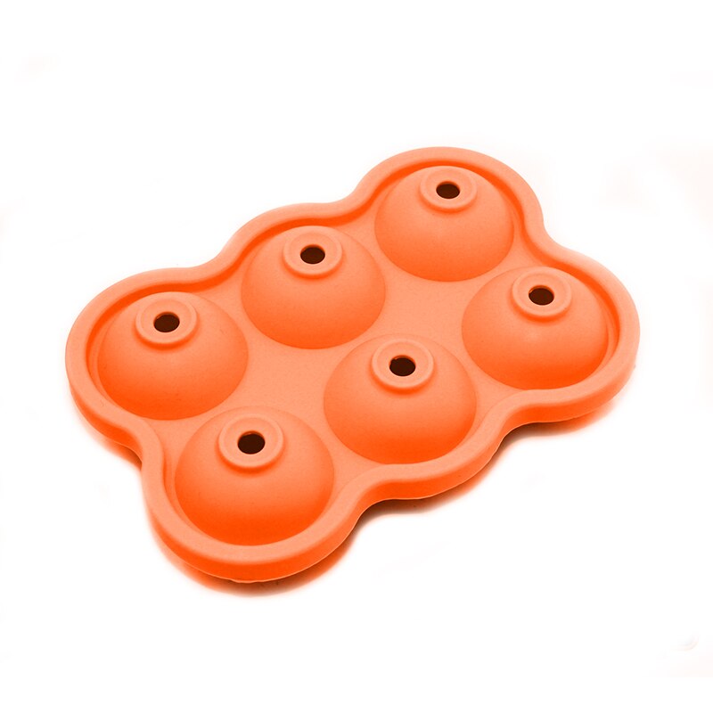 6 Cell Big Sphere Ice Ball Ice Cube Tray Whiskey Wine Cocktail Party Bar Accessories Large Ice Cube Maker Silicone Mold: 6