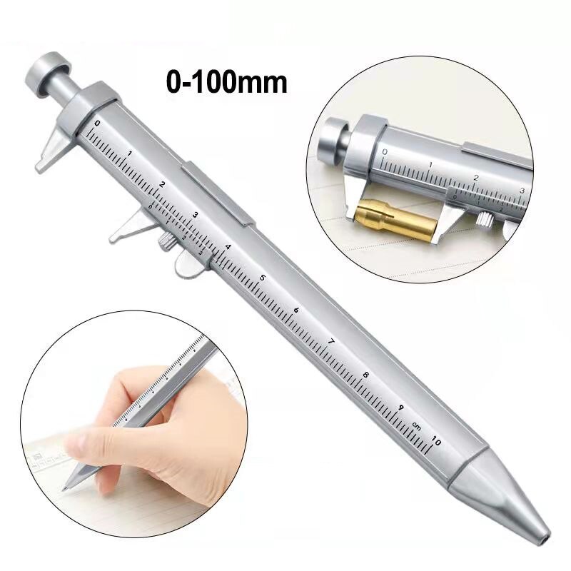 Multifunction Gel Ink Pen Vernier Caliper Roller Ball Pen Stationery Ball-Point Ball-Point 0.5mm Pen Portable Tools