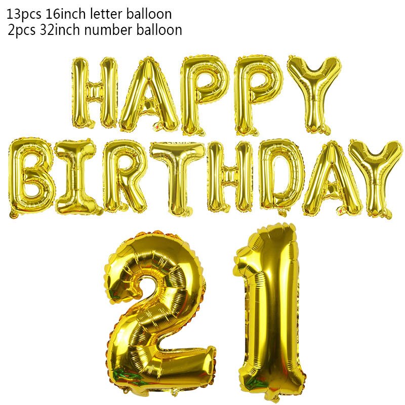 Helium Ballon 'Happy Birthday' - 43 cm